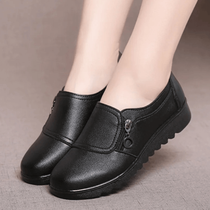 Thalia | Women’s Slip-On Shoes with Side Zip Clean Finish