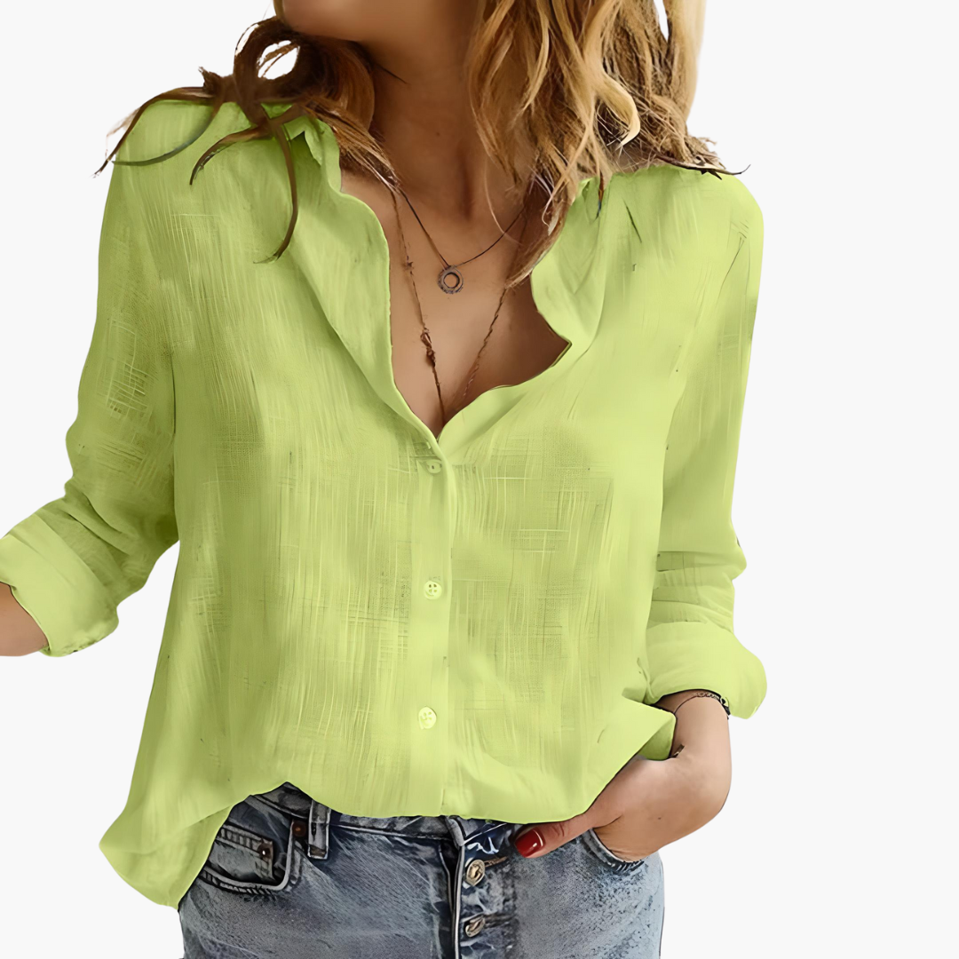 Maelie | Women’s Button-Up Blouse with a Relaxed Collar