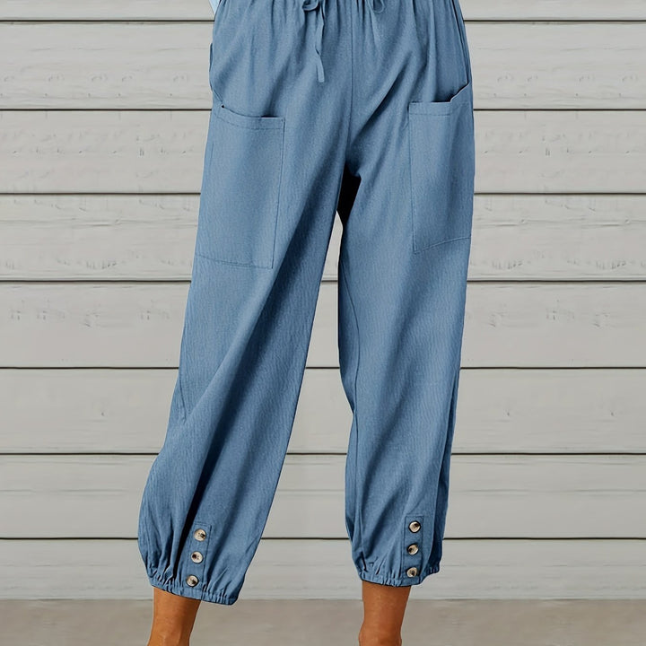 Wide Leg Capri Trousers