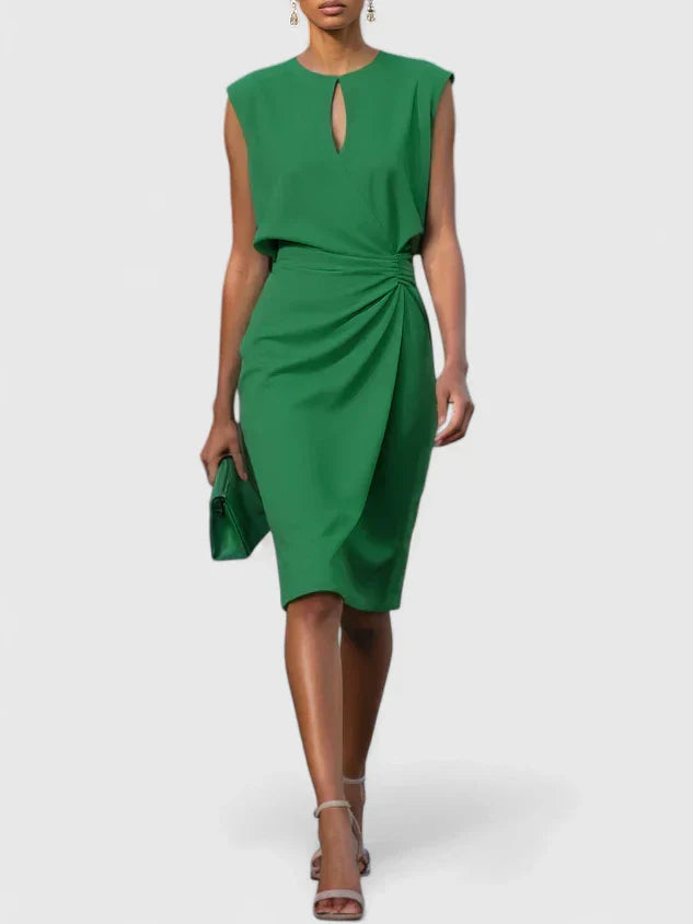 Marcelline | Women’s Midi Dress featuring a Gathered Waist