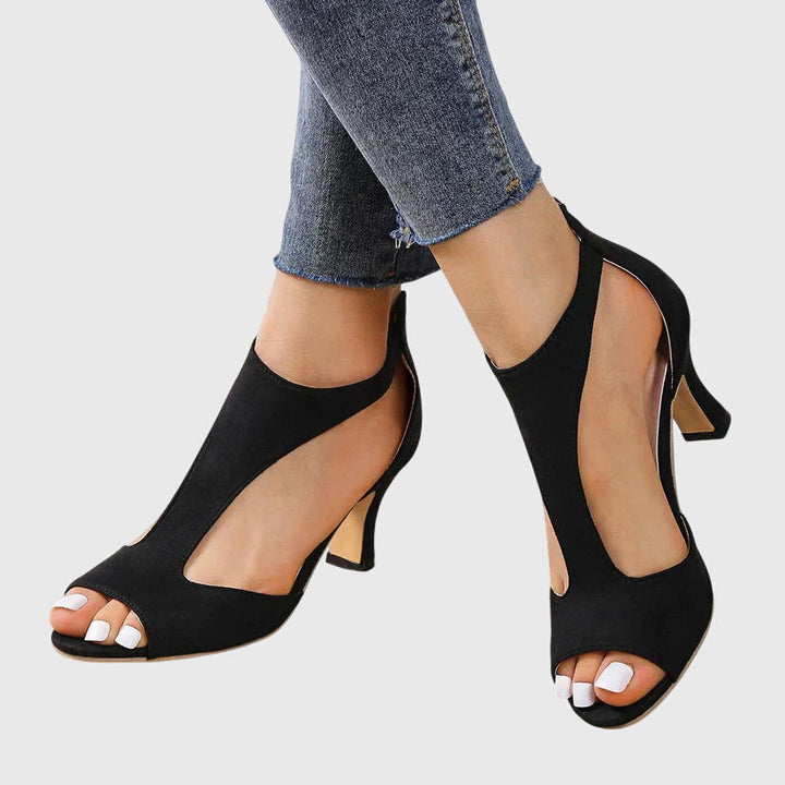 Lysandra | Women’s Peep Toe Heels with Side Cut-Outs