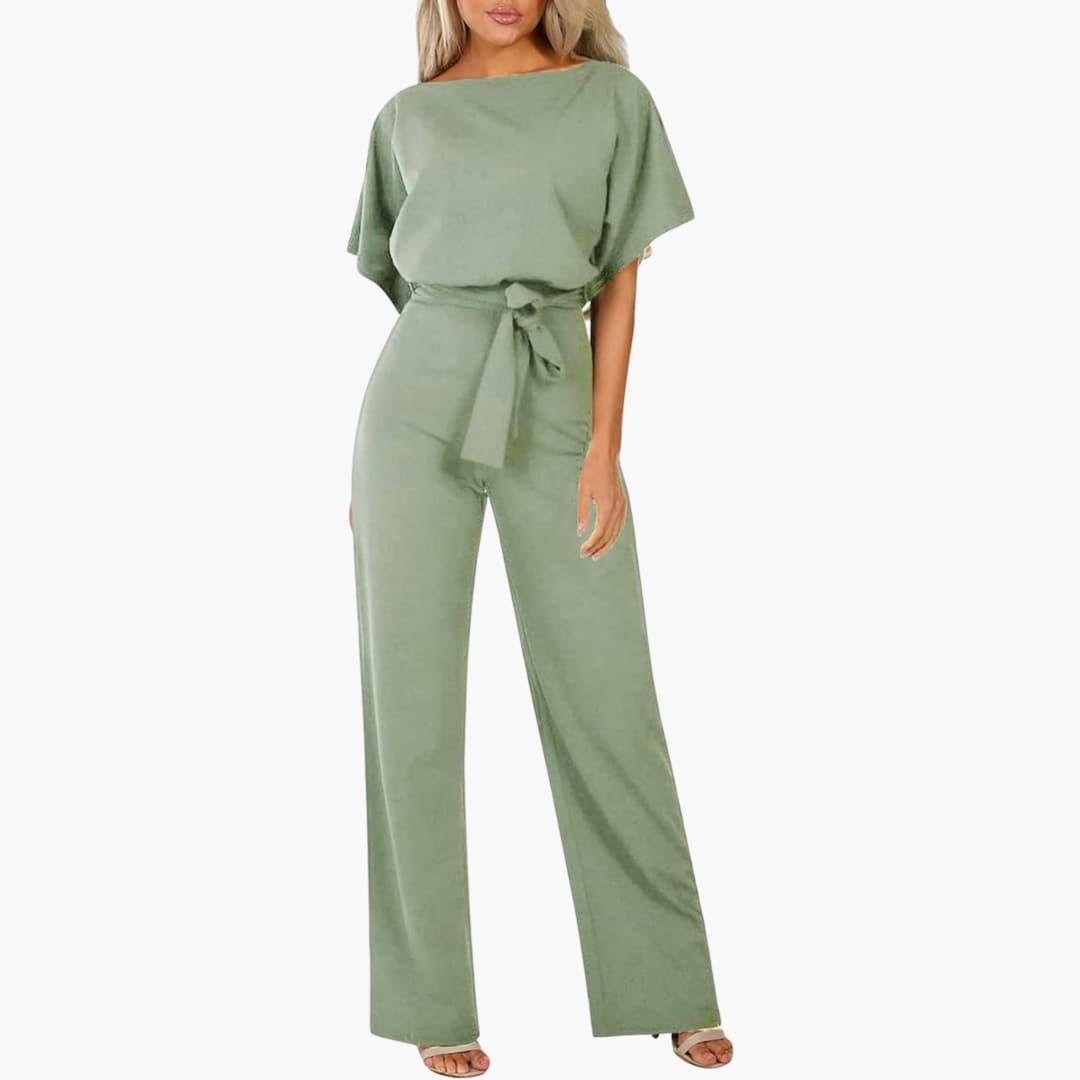 Loravine | Women’s Wide-Leg Jumpsuit featuring Tie Beltline