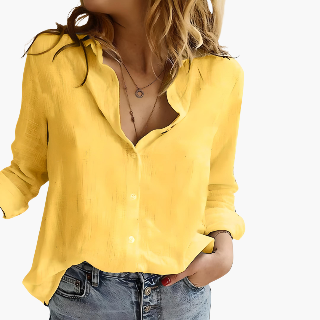 Maelie | Women’s Button-Up Blouse with a Relaxed Collar
