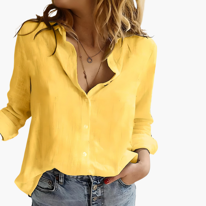 Maelie | Women’s Button-Up Blouse with a Relaxed Collar