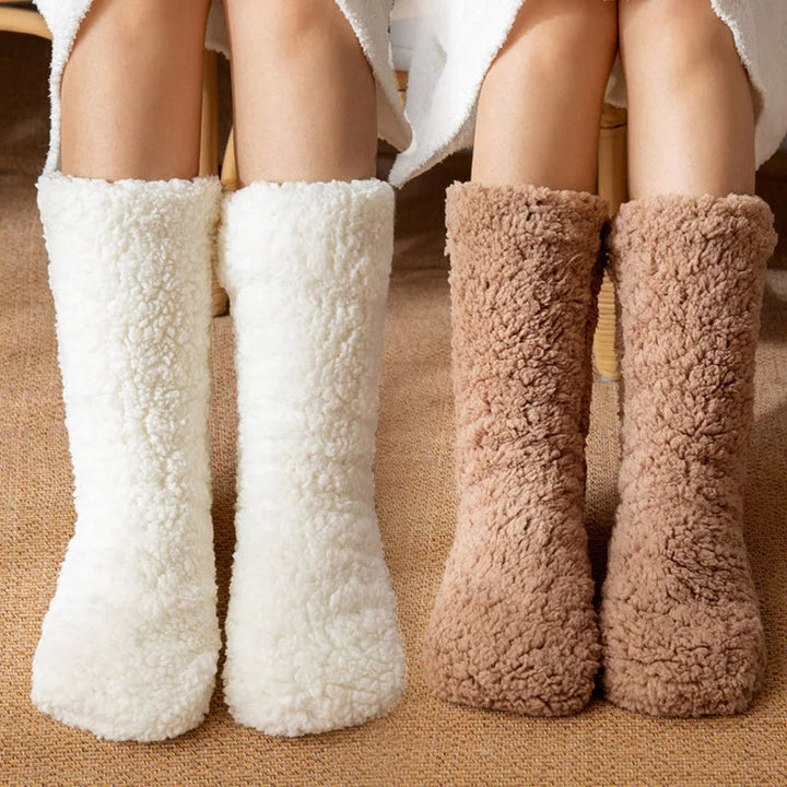 Velvet Slipper Socks