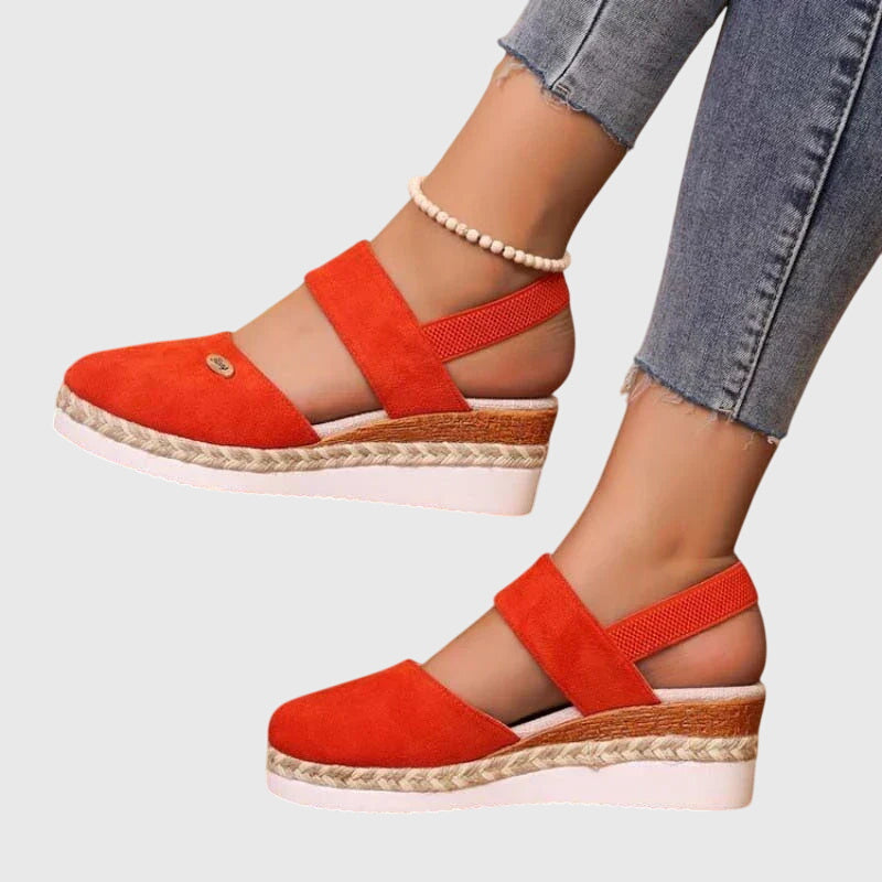 Livia | Women’s Closed-Toe Wedge Sandals for Comfortable Summer