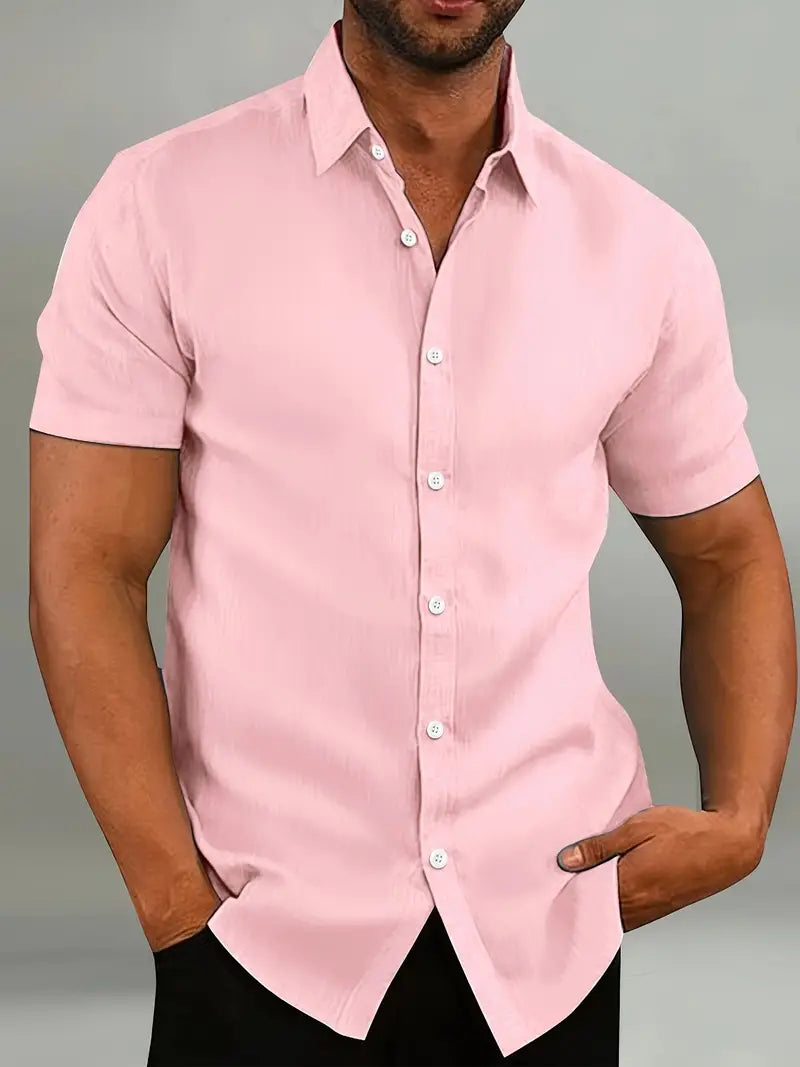 Eldric | Men’s Short Sleeve Shirt with a Clean Button Front