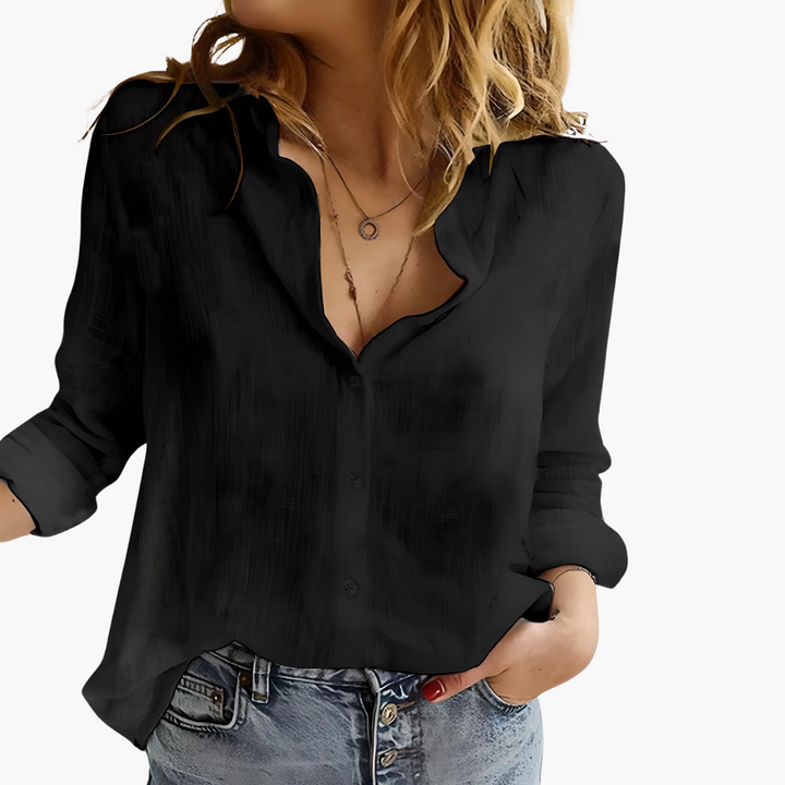 Maelie | Women’s Button-Up Blouse with a Relaxed Collar