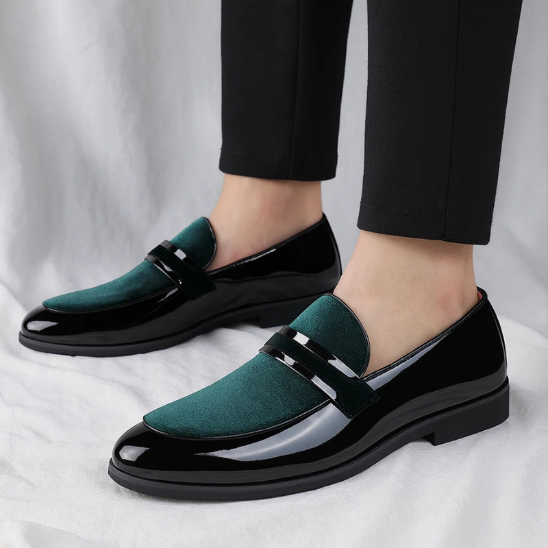 Corvian | Men’s Dress Loafers featuring Polished Strap