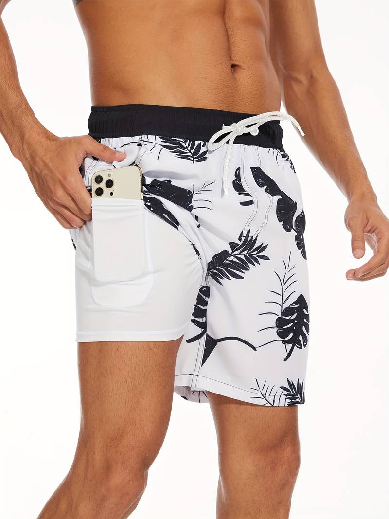 Kairo | Men’s Swim Shorts featuring a Flamingo Motif
