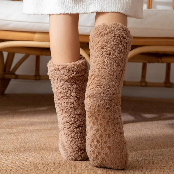 Velvet Slipper Socks