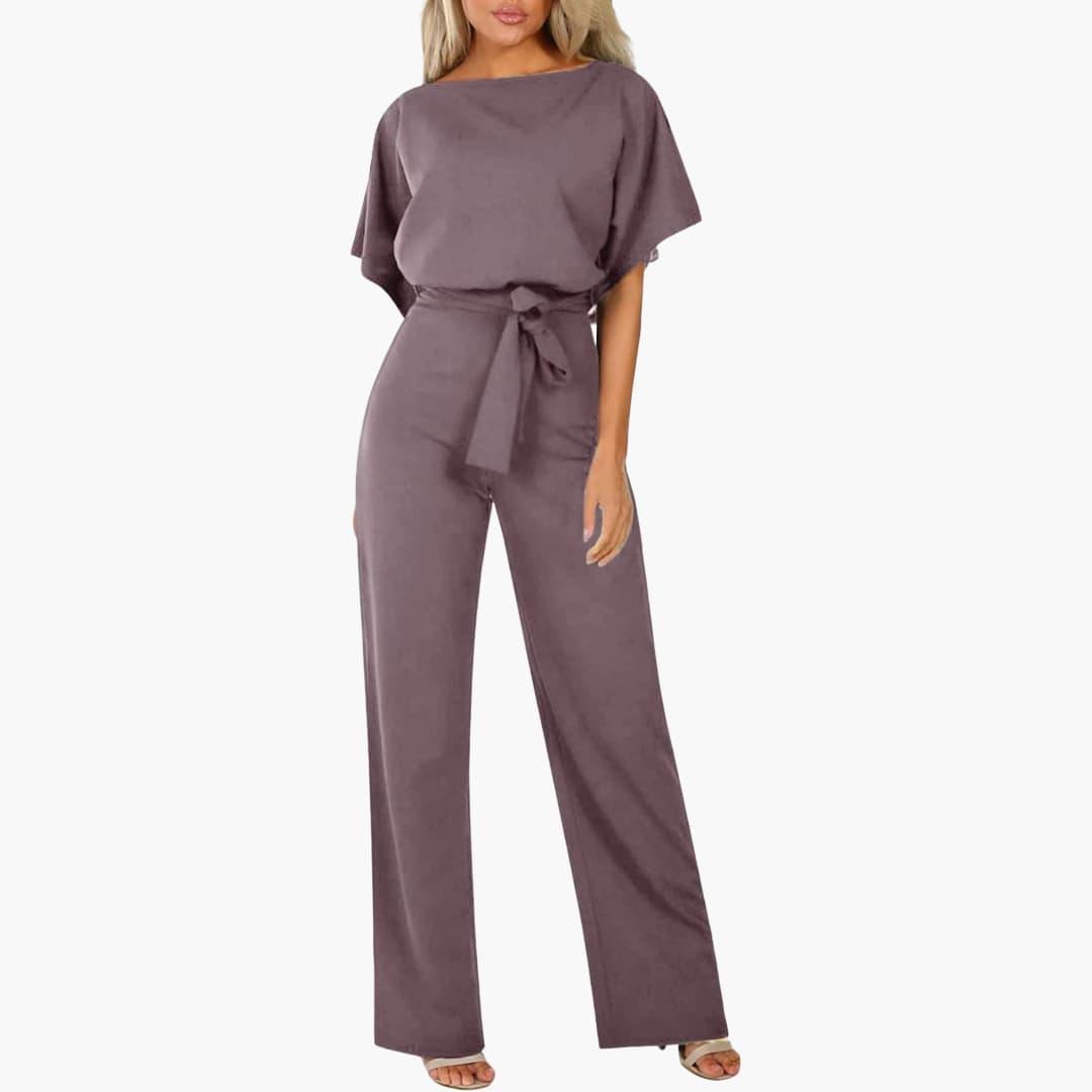 Loravine | Women’s Wide-Leg Jumpsuit featuring Tie Beltline