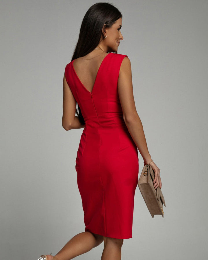 Zerina | Women’s Wrap Midi Dress for Evening Plans