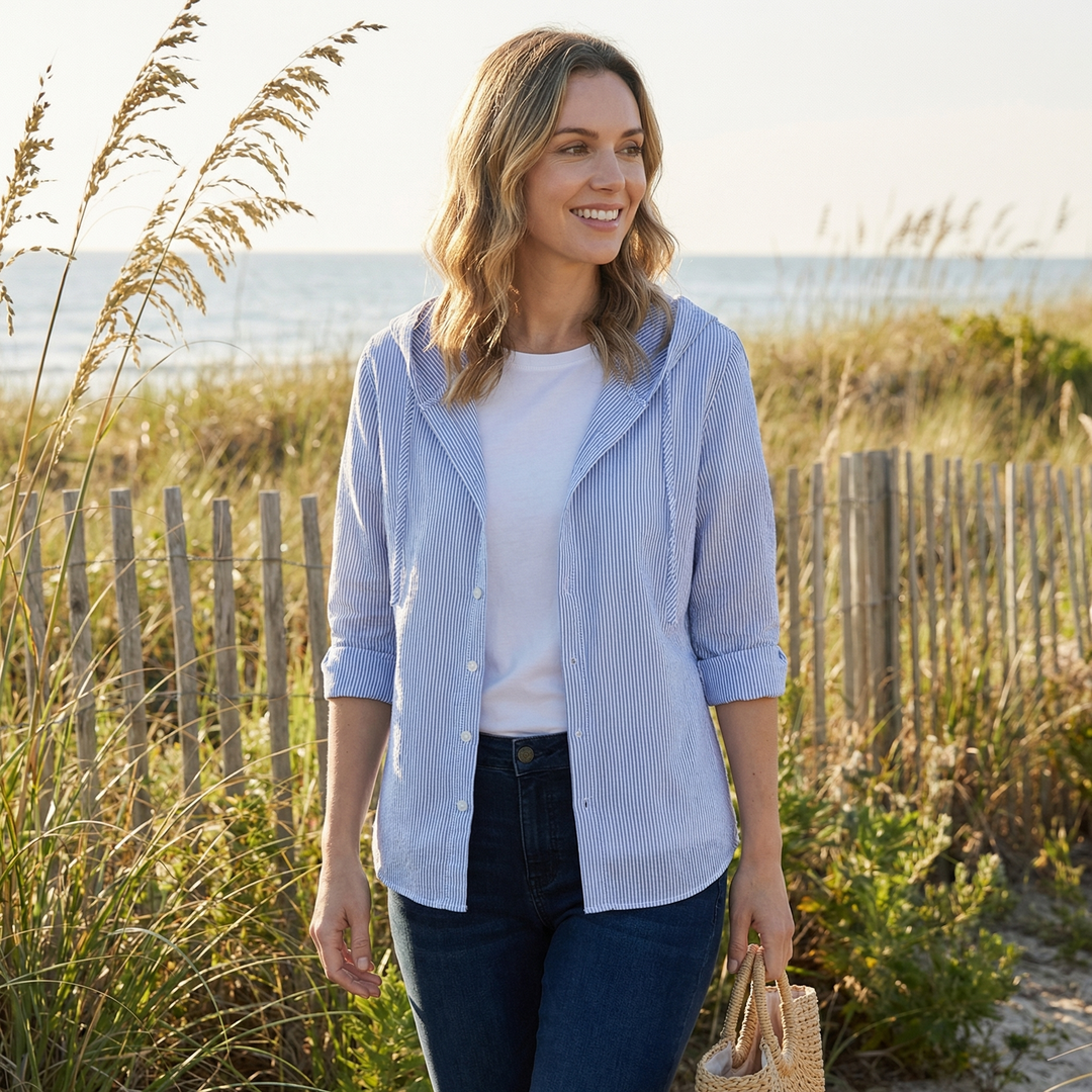 Almira | Women’s Hooded Shirt for Casual Layering