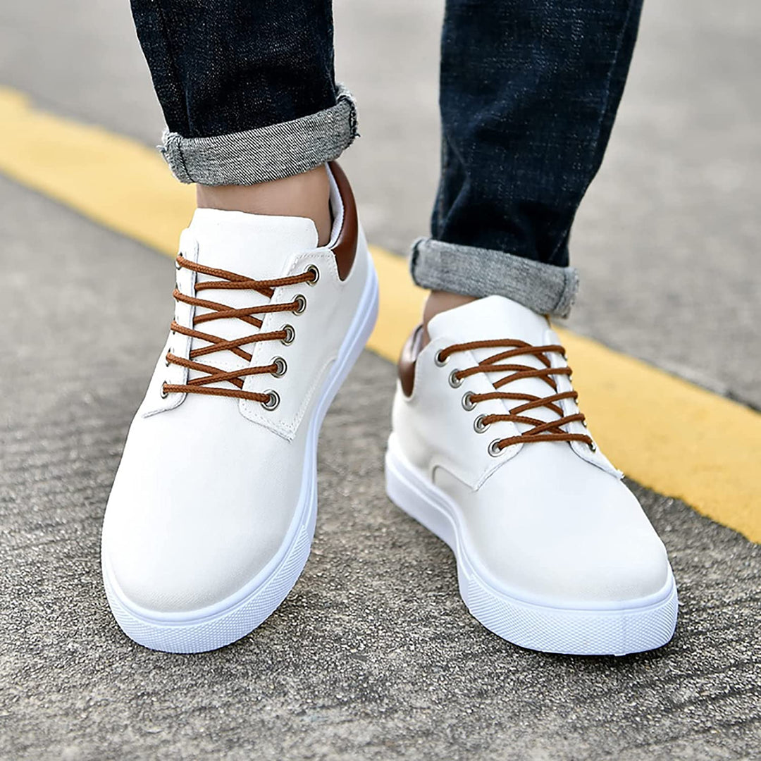 Corven | Men’s Casual Trainers with Contrast Heel Style note