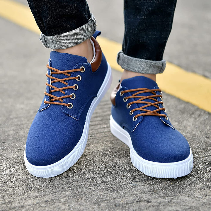 Corven | Men’s Casual Trainers with Contrast Heel Style note