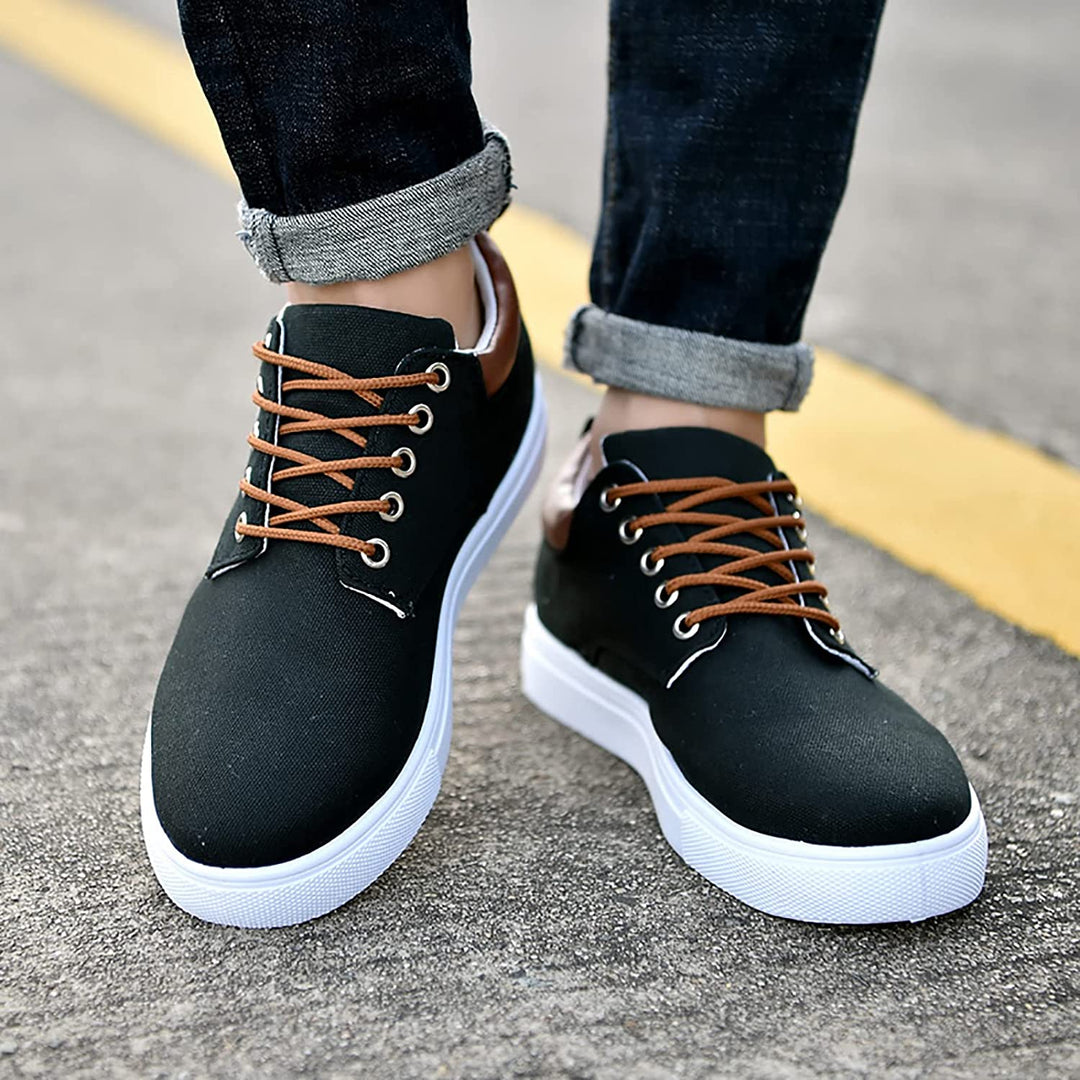 Corven | Men’s Casual Trainers with Contrast Heel Style note
