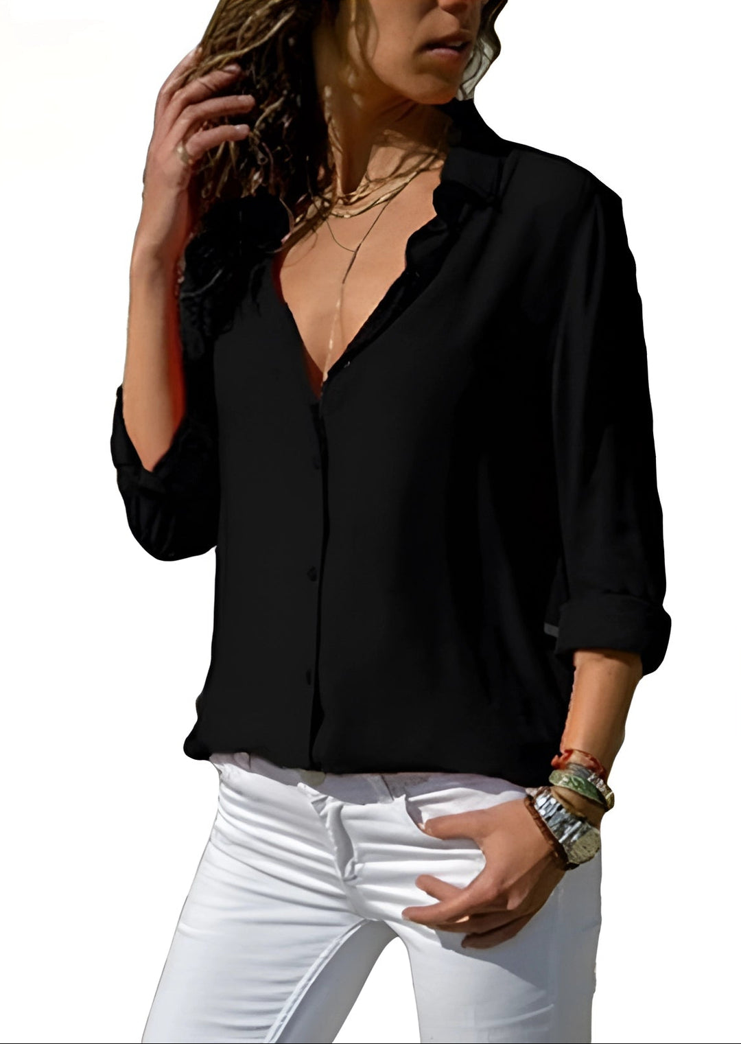 Valenza | Women’s Shirt featuring a Striking Buttoned Closure