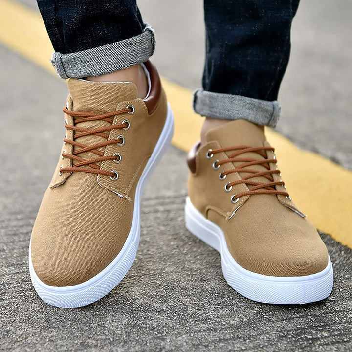 Corven | Men’s Casual Trainers with Contrast Heel Style note