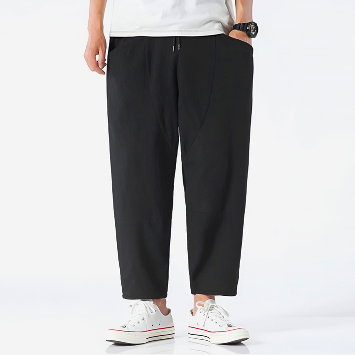 Brennan | Men’s Cropped Trousers in a Wide-Leg Drape