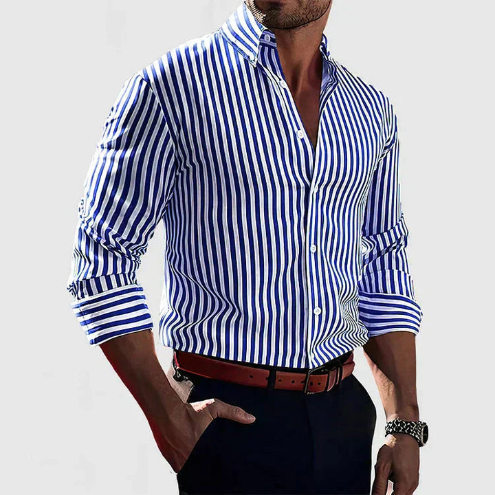 Jovian | Men’s Striped Shirt for Smart-Casual Wearing