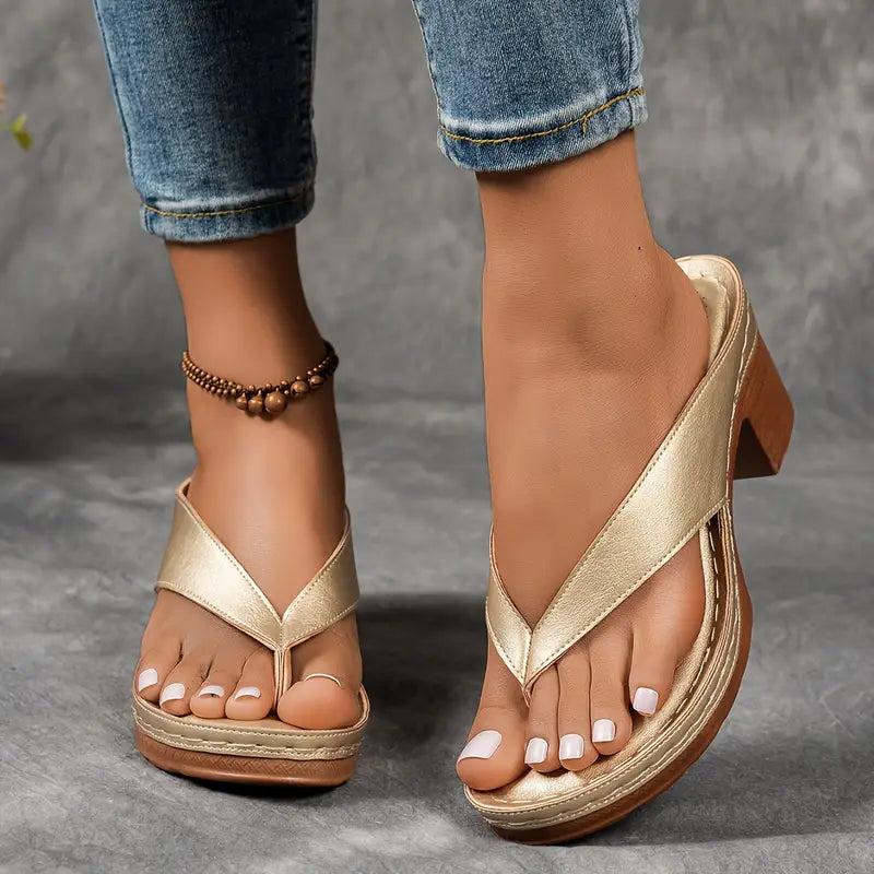 Clara | Women’s Wedge Sandals featuring Toe Post Straps