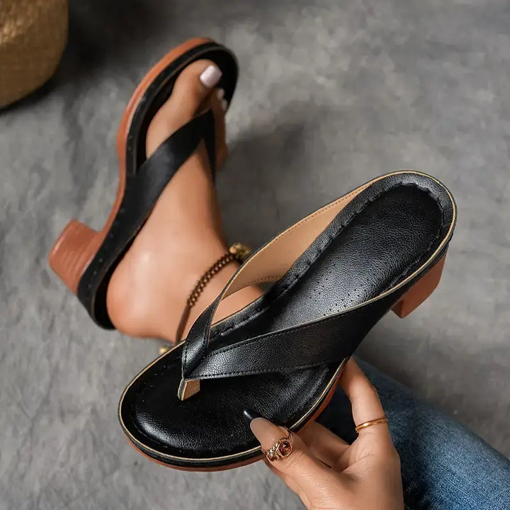 Clara | Women’s Wedge Sandals featuring Toe Post Straps