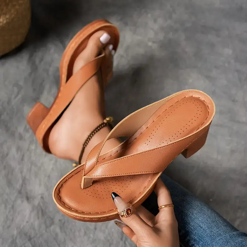 Clara | Women’s Wedge Sandals featuring Toe Post Straps