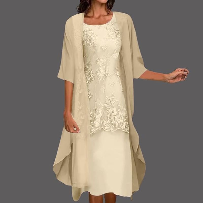 Amelise | Women’s Layered Midi Dress for Special Occasions
