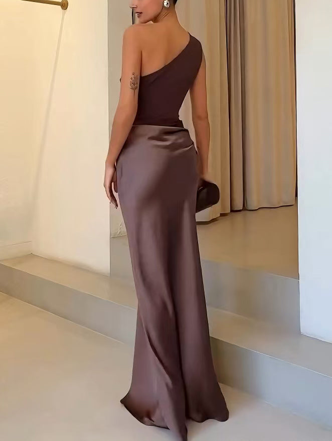 Dahlia | Women’s One-Shoulder Maxi Dress for Evening Events