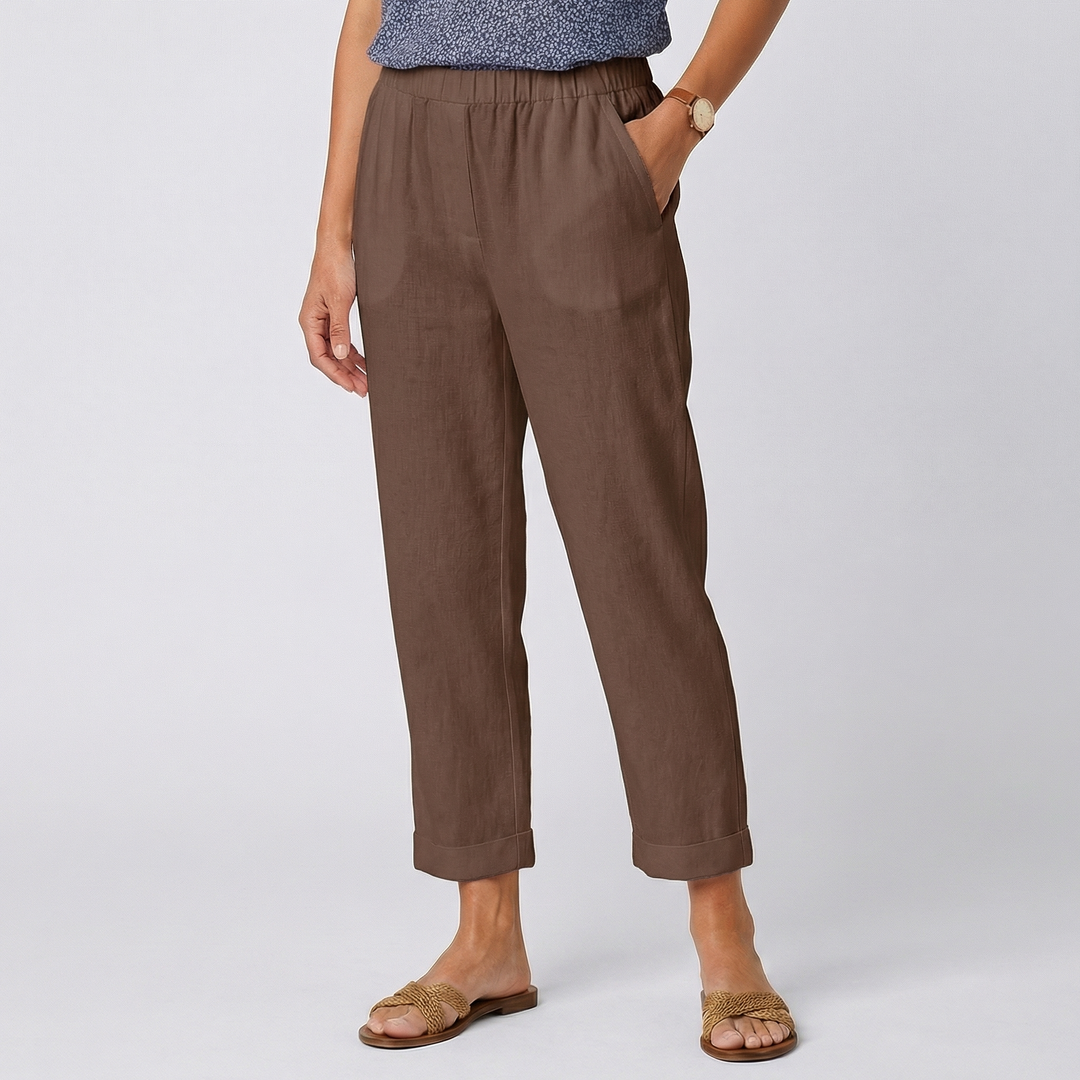 Elvara | Women’s Cropped Trousers with Clean Tapered Silhouette