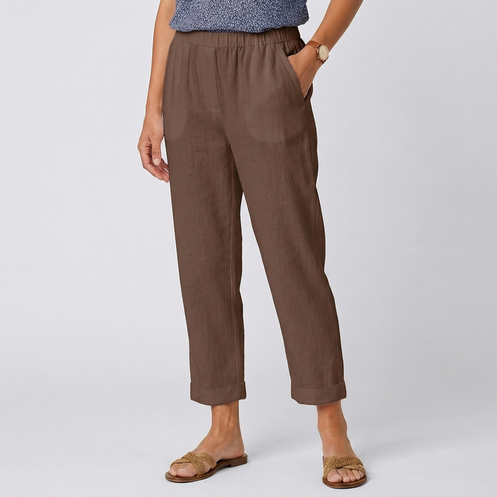 Elvara | Women’s Cropped Trousers with Clean Tapered Silhouette