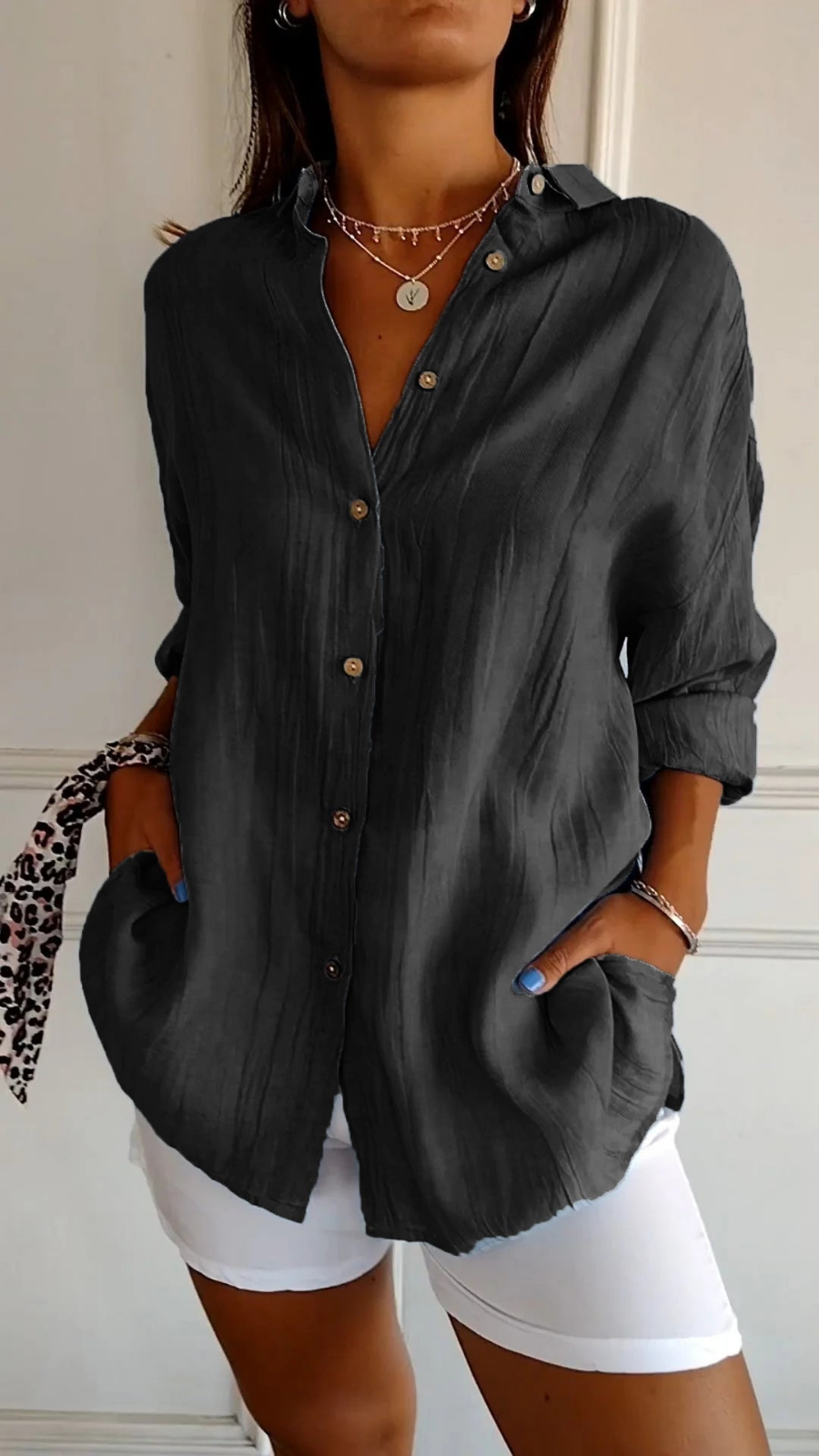 Ziora | Women’s Button-Up Shirt Top designed for Everyday Ease