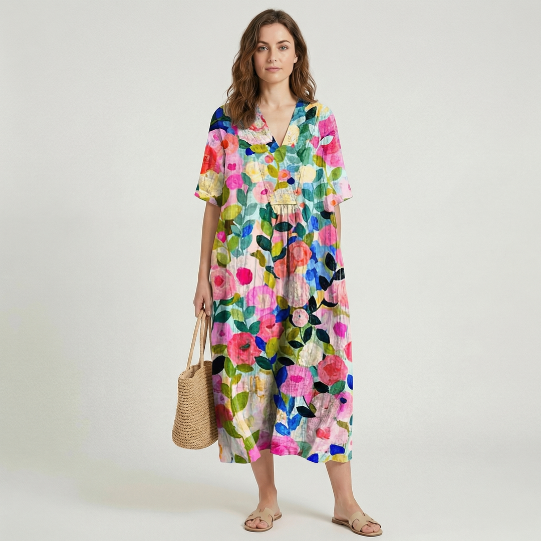 Florelle | Women’s Floral Midi Dress for Summer Days