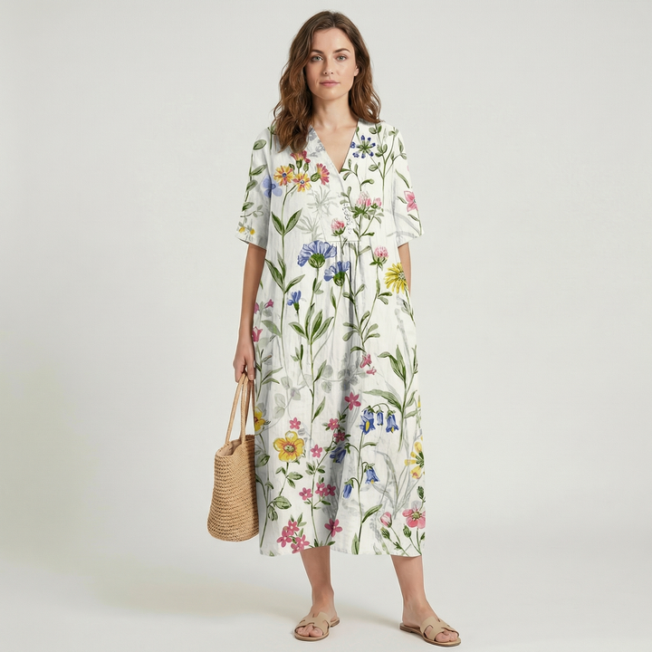 Florelle | Women’s Floral Midi Dress for Summer Days