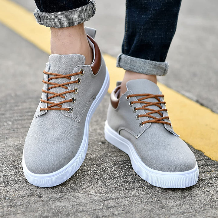 Corven | Men’s Casual Trainers with Contrast Heel Style note