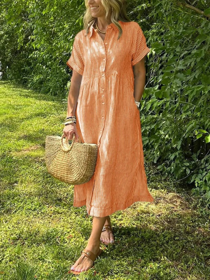 Marcellina | Women’s Striped Shirt Dress for Casual Summer Days