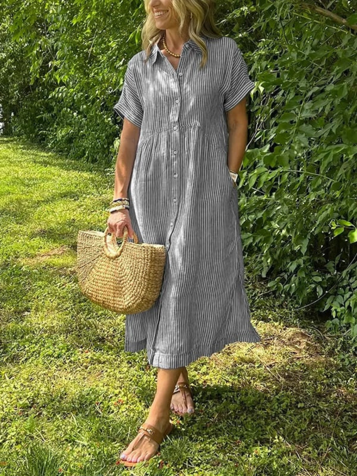Marcellina | Women’s Striped Shirt Dress for Casual Summer Days