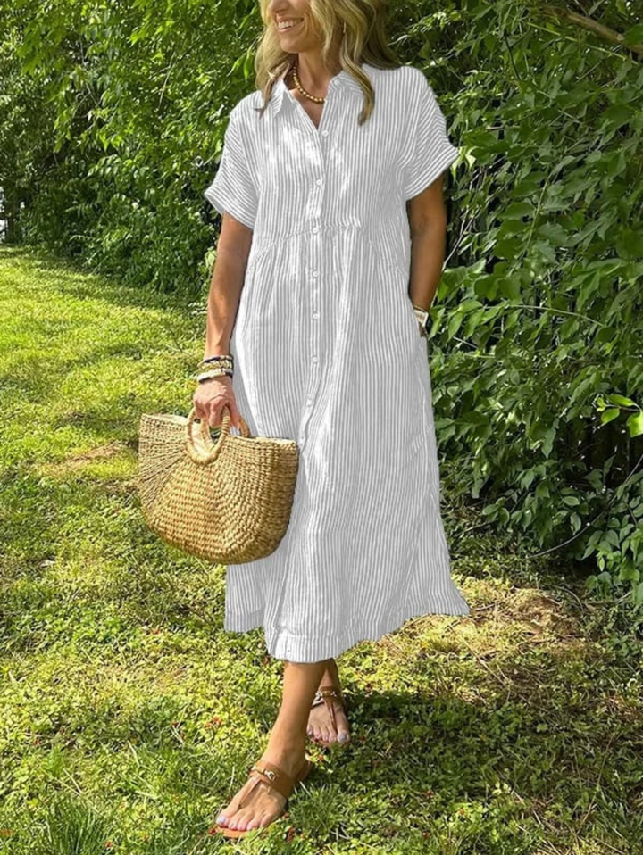 Marcellina | Women’s Striped Shirt Dress for Casual Summer Days