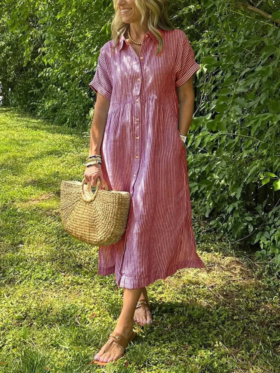 Marcellina | Women’s Striped Shirt Dress for Casual Summer Days