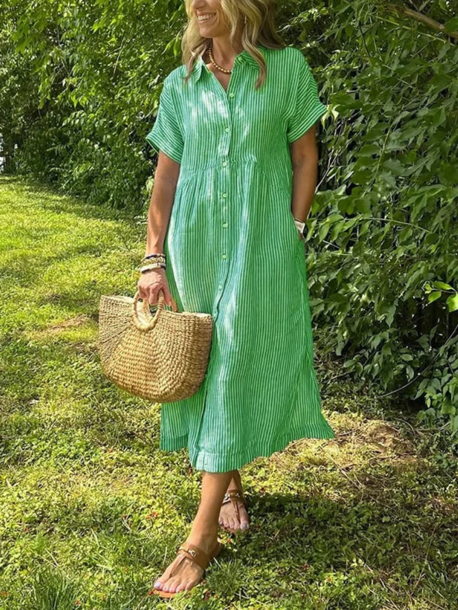 Marcellina | Women’s Striped Shirt Dress for Casual Summer Days