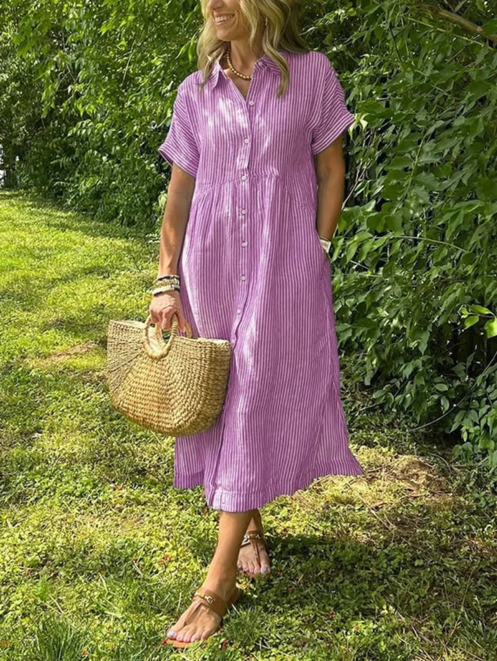 Marcellina | Women’s Striped Shirt Dress for Casual Summer Days