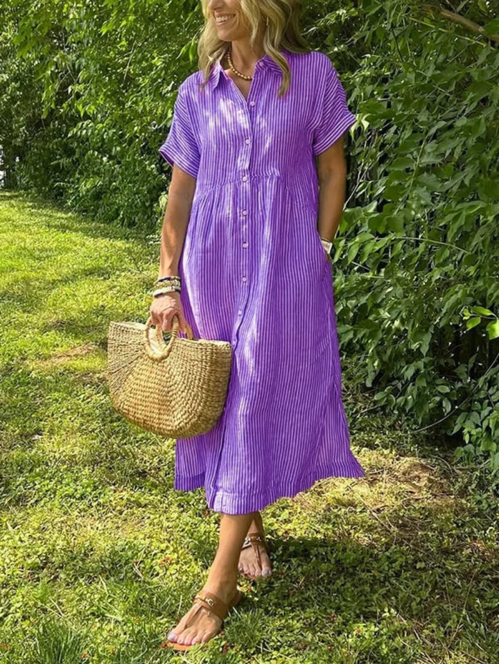 Marcellina | Women’s Striped Shirt Dress for Casual Summer Days