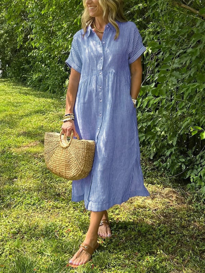 Marcellina | Women’s Striped Shirt Dress for Casual Summer Days