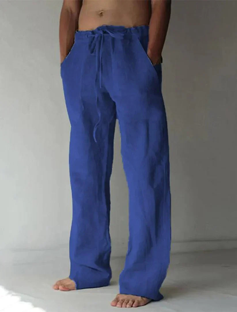 Renwick | Men’s Drawstring Trousers in a Relaxed Wide-Leg Fit