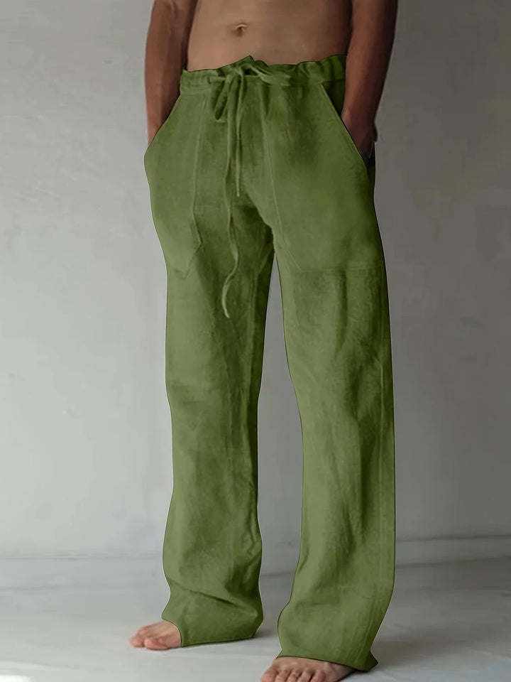 Renwick | Men’s Drawstring Trousers in a Relaxed Wide-Leg Fit