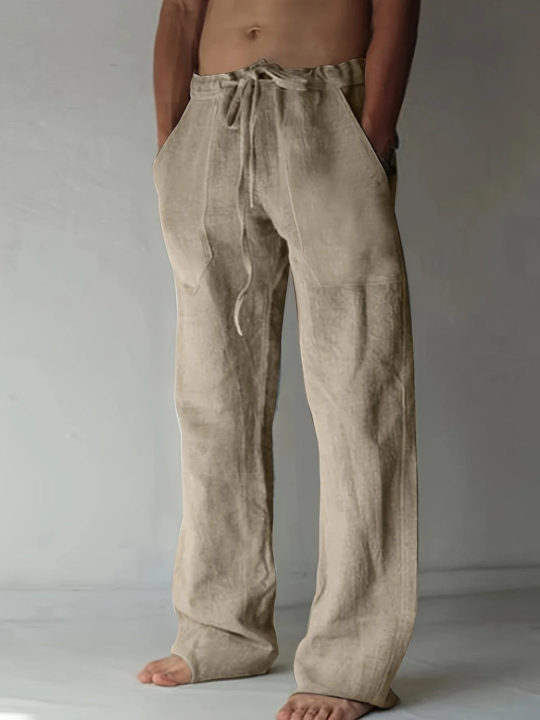 Renwick | Men’s Drawstring Trousers in a Relaxed Wide-Leg Fit