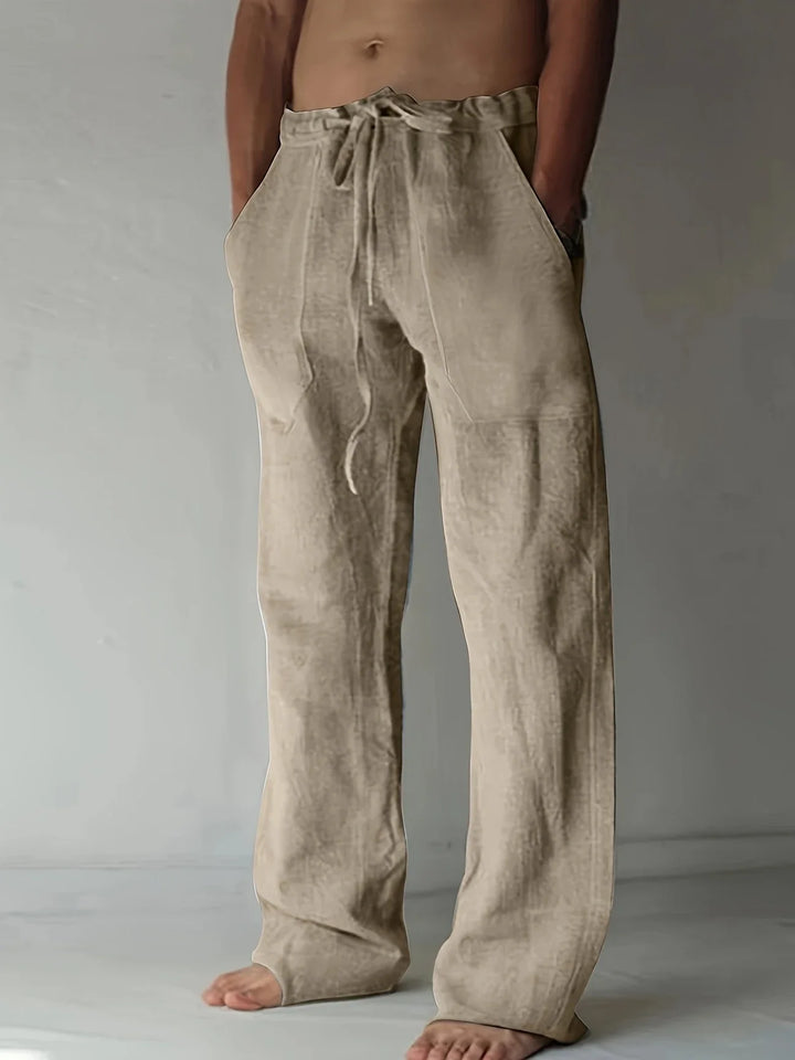 Renwick | Men’s Drawstring Trousers in a Relaxed Wide-Leg Fit