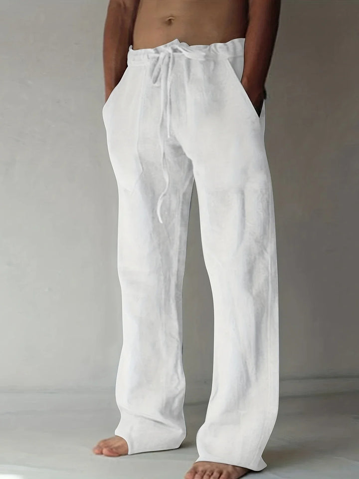 Renwick | Men’s Drawstring Trousers in a Relaxed Wide-Leg Fit