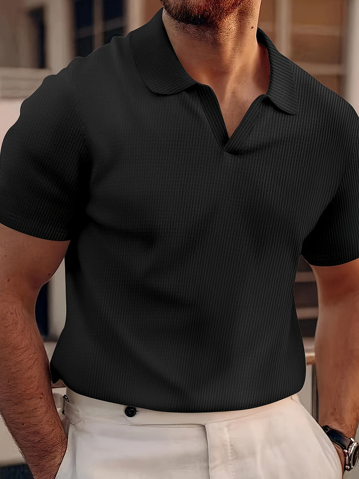 Cormac | Men’s Polo Shirt featuring a Ribbed Texture